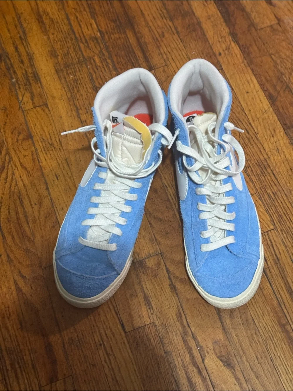 Nike Blazer Mid 77 Premium Suede Sneakers in University Blue White